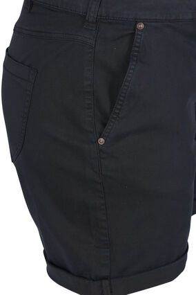 Regular fit cotton shorts, Black, Packshot image number 2