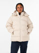 Short puffer jacket with detachable hood, Vanilla, Model image number 0