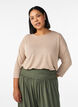 Jersey blouse with 3/4 sleeves, Beige, Model image number 0