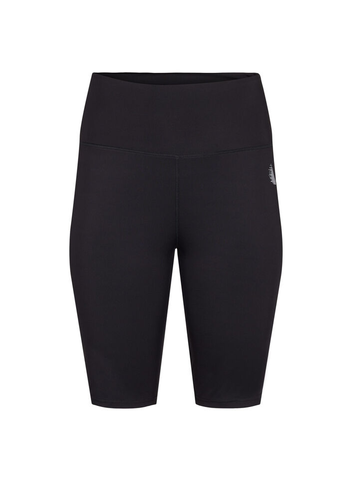 Long tight training shorts, Black, Packshot image number 0