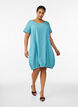 Short-sleeved cotton dress, Light Blue, Model image number 1