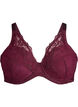 Padded lace bra with underwire, Red, Packshot image number 0