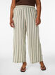 Wide-leg linen and viscose trousers, Vanilla, Model image number 2