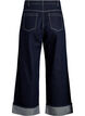Wide fit jeans with wide turn-ups and contrast stitching, Blue, Packshot image number 1