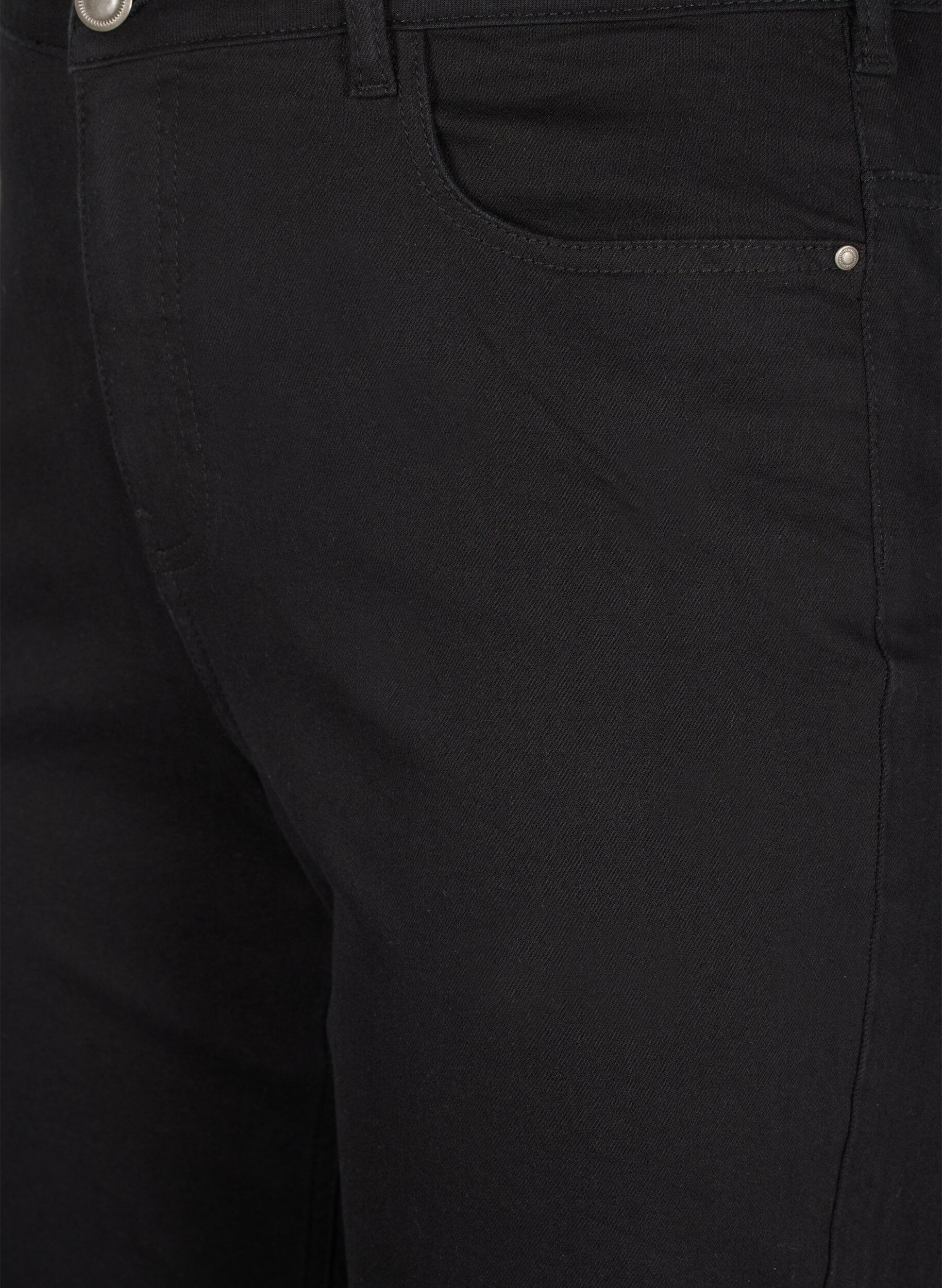 Zizzifashion High-waisted Gemma jeans with regular fit, Black, Packshot image number 2