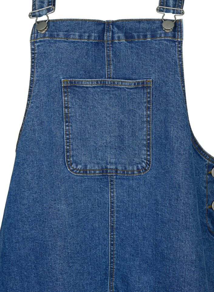 Denim dungaree dress, Blue, Packshot image number 2