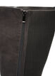 Tall boot in faux suede with ribbed panels, Brown, Packshot image number 3