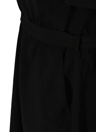 Short-sleeved dress with a V-neckline, Black, Packshot image number 3