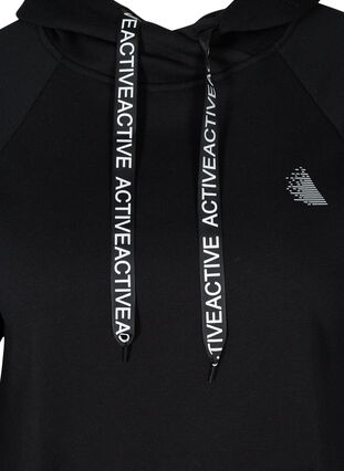 Sweatshirt with pocket and hood, Black, Packshot image number 2