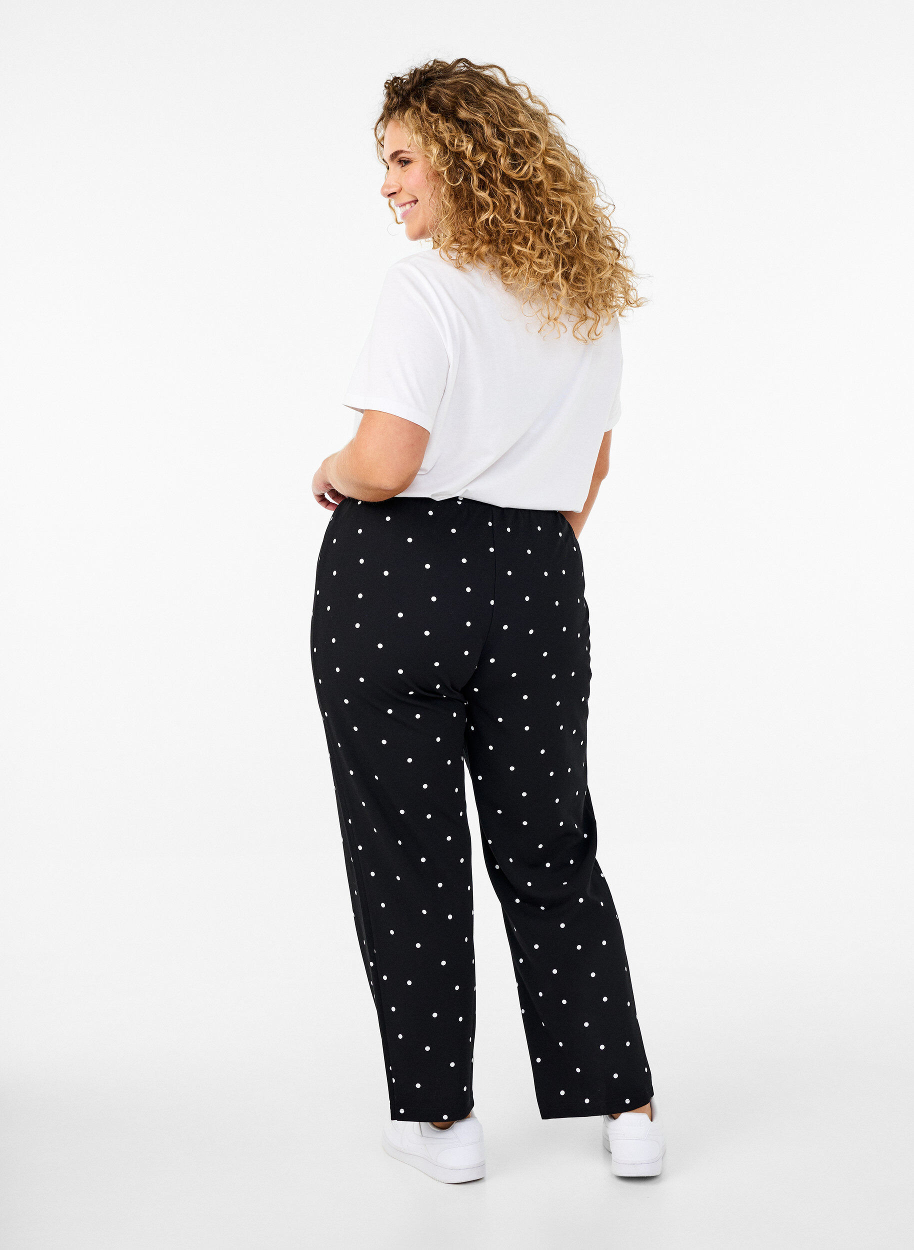 Zizzifashion Straight fit trousers, Black, Model image number 1