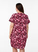 Short-sleeved cotton dress with print, Dark Bordeaux, Model image number 2