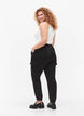 Satin Cargo Pants, Black, Model image number 1