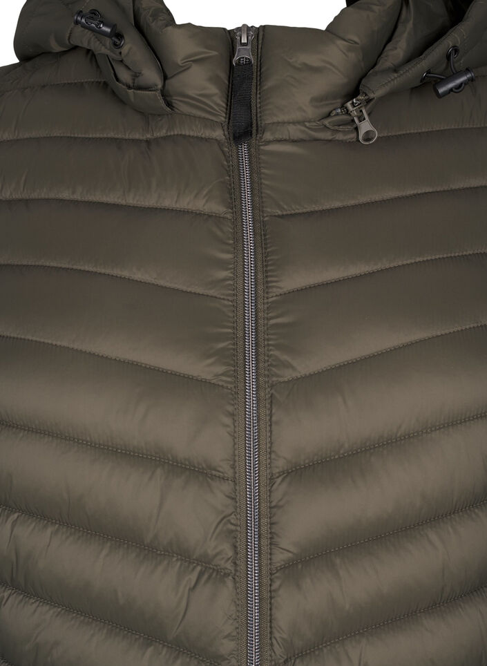 Lightweight jacket with pockets and detachable hood, Green, Packshot image number 2