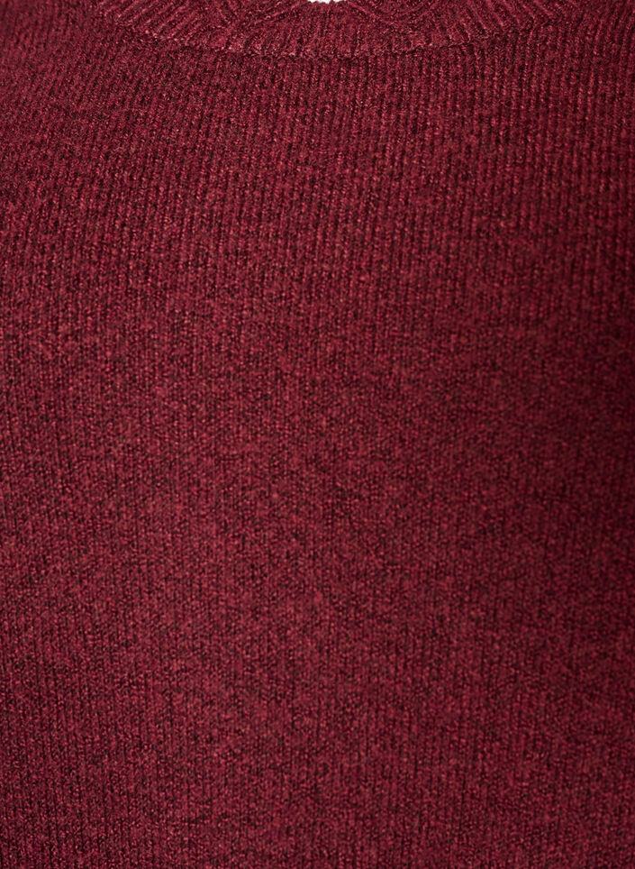 Knitted blouse with wavy edges, Red, Packshot image number 2