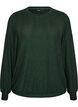 Blouse with vertical texture and glitter thread, Green, Packshot image number 0