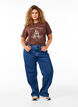 Wide leg jeans with high waist, Blue, Model image number 0