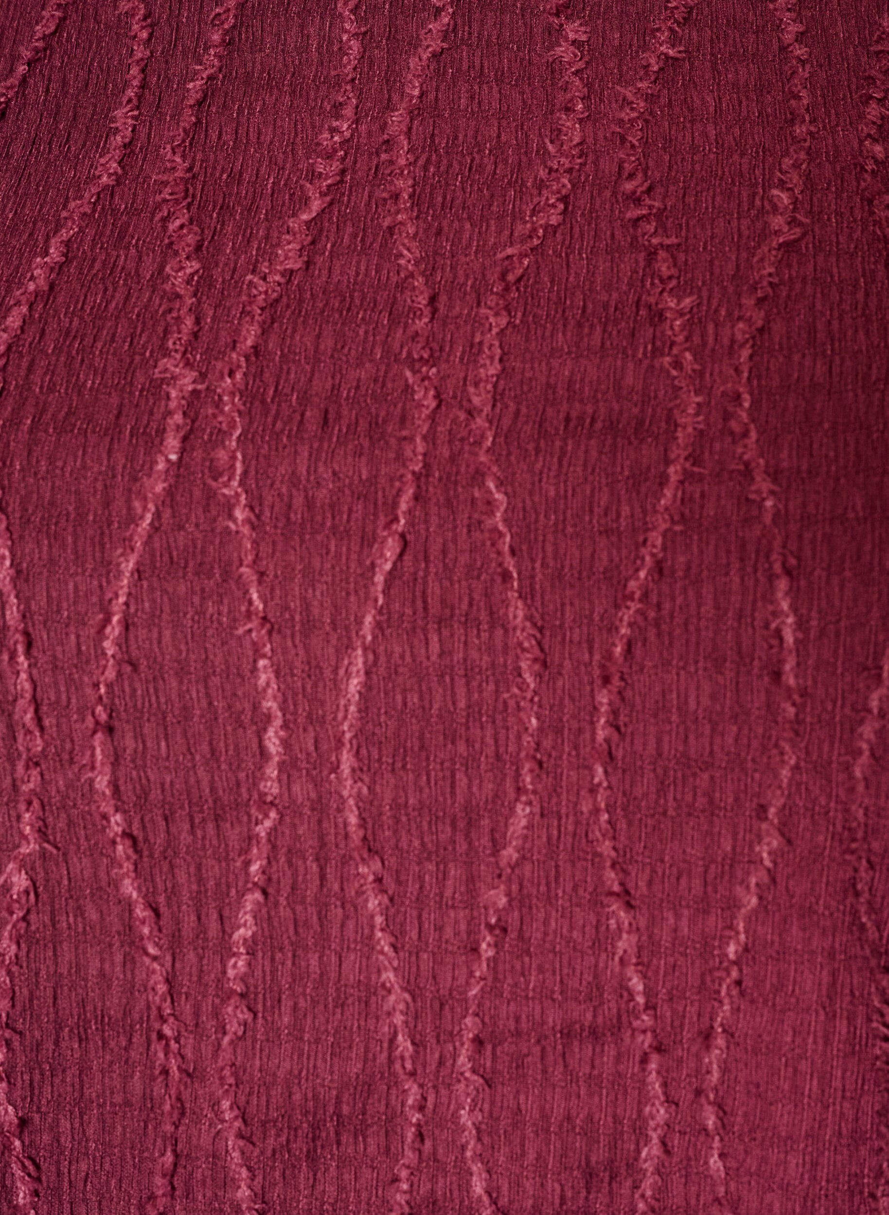 ZizzifashionJersey blouse with a wavy texture, Red, Packshot image number 2