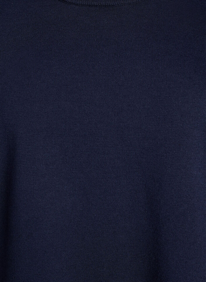 FLASH - Fine-knit blouse with short sleeves, Blue, Packshot image number 2