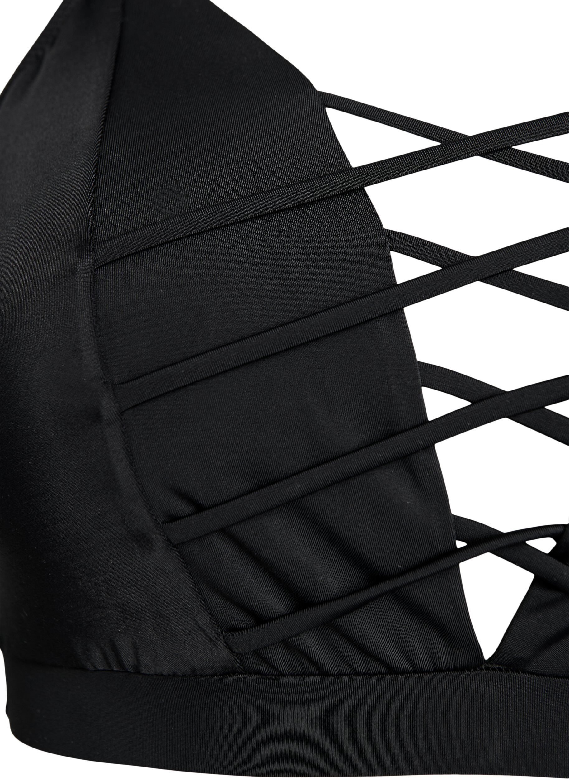 Zizzifashion Bikini top with string detail, Black, Packshot image number 2