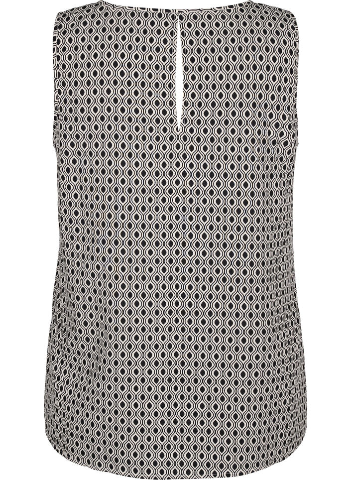 FLASH - Sleeveless top with print, Black, Packshot image number 1