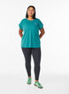 Solid-coloured training T-shirt, Petrol, Model image number 1