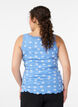 Top with print and lace edge, Blue, Model image number 2