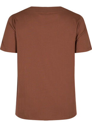 Short-sleeved t-shirt with wide, rib neckline, Rocky Road, Packshot image number 1