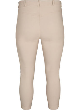 Close-fitting capri trousers in viscose blend, Pure Cashmere, Packshot image number 1