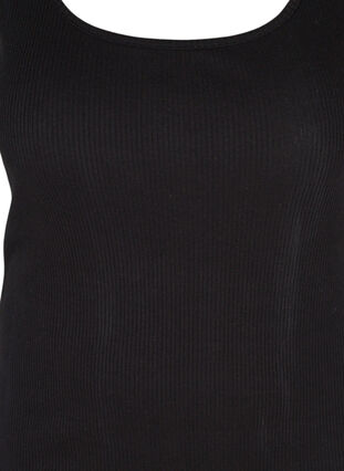 2-pack basic cotton tank top, Black, Packshot image number 2