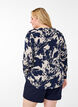 Long-sleeved shirt with print and V-neck, Navy Blazer AOP, Model image number 1