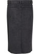 Denim skirt with front slit, Dark Grey Denim, Packshot image number 1