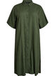 Shirt dress in linen and viscose with short sleeves, Green, Packshot image number 0