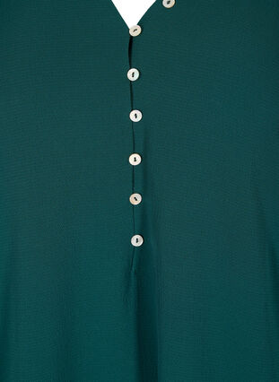 V-neck blouse with button details, Ponderosa Pine, Packshot image number 2