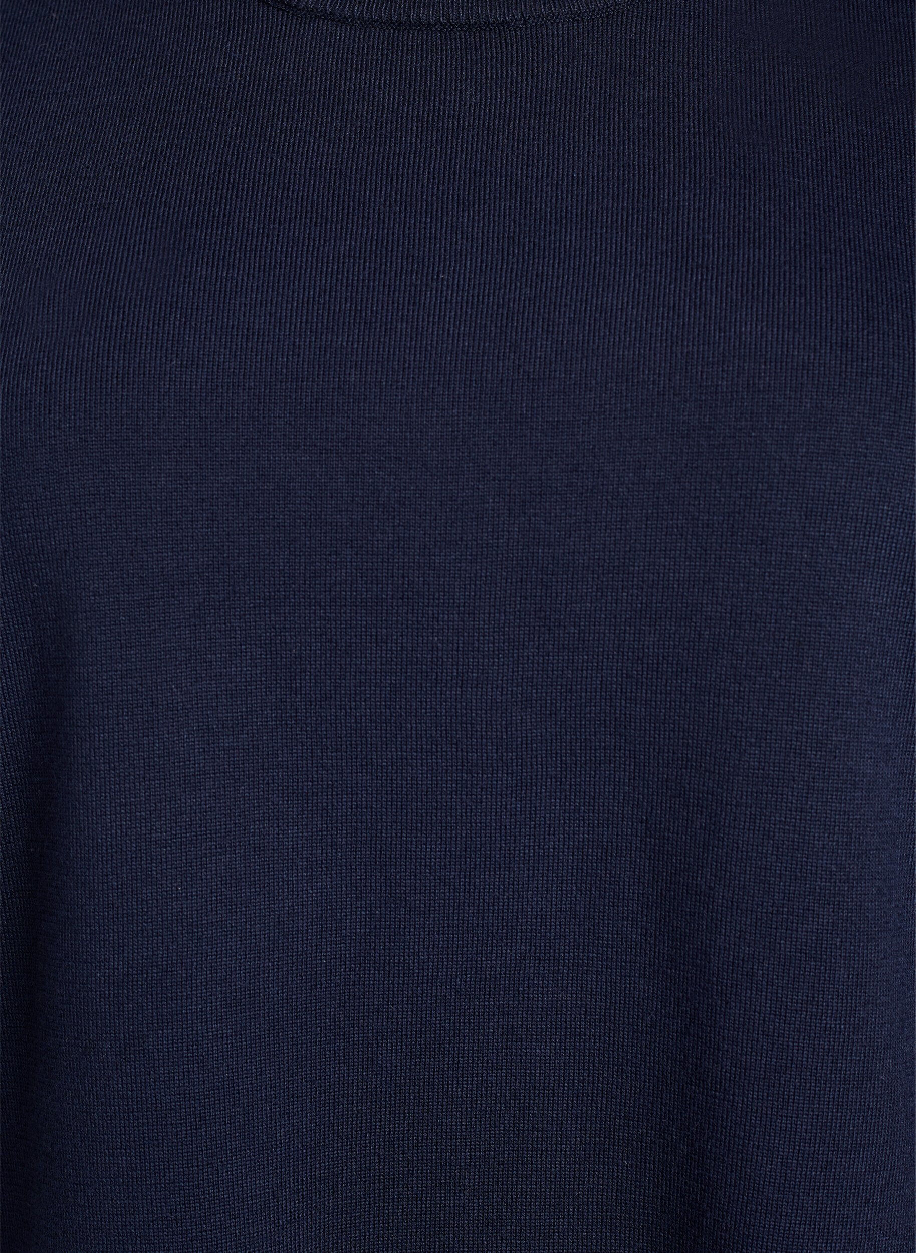 Zizzifashion Fine-knit blouse with short sleeves, Blue, Packshot image number 2