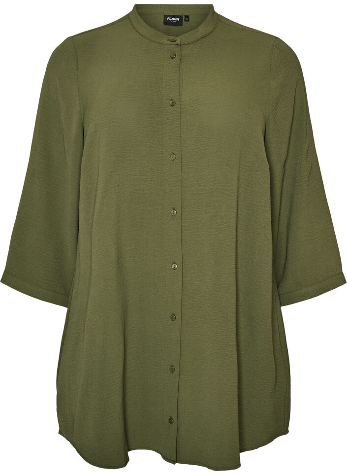 Tunic with 3/4 sleeves, Green, Packshot image number 0
