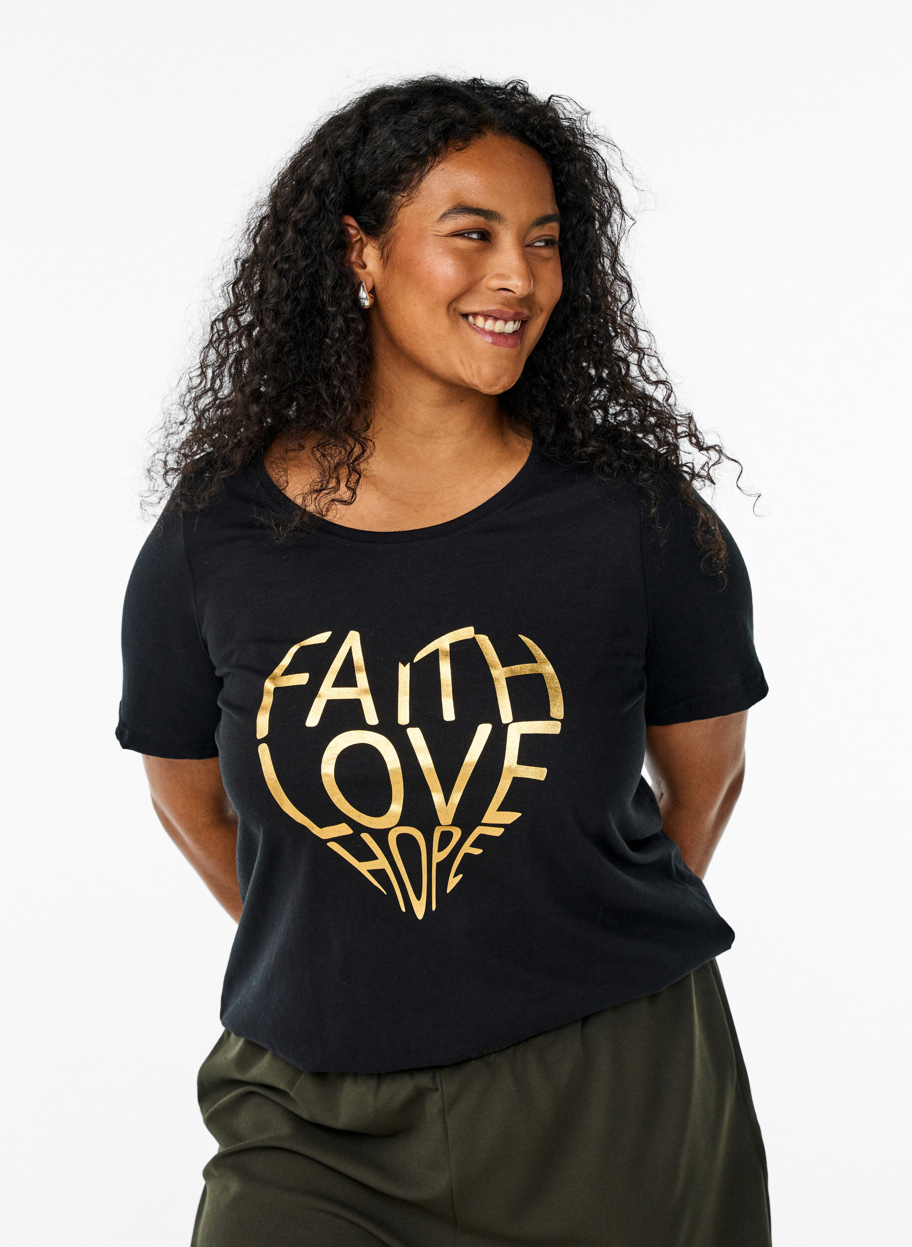 Zizzifashion FLASH - T-shirt with motif, Black, Model image number 0