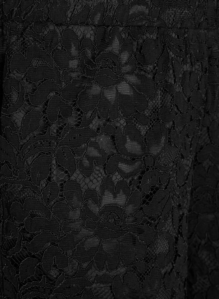 Lace shorts with high waist and pockets, Black, Packshot image number 2