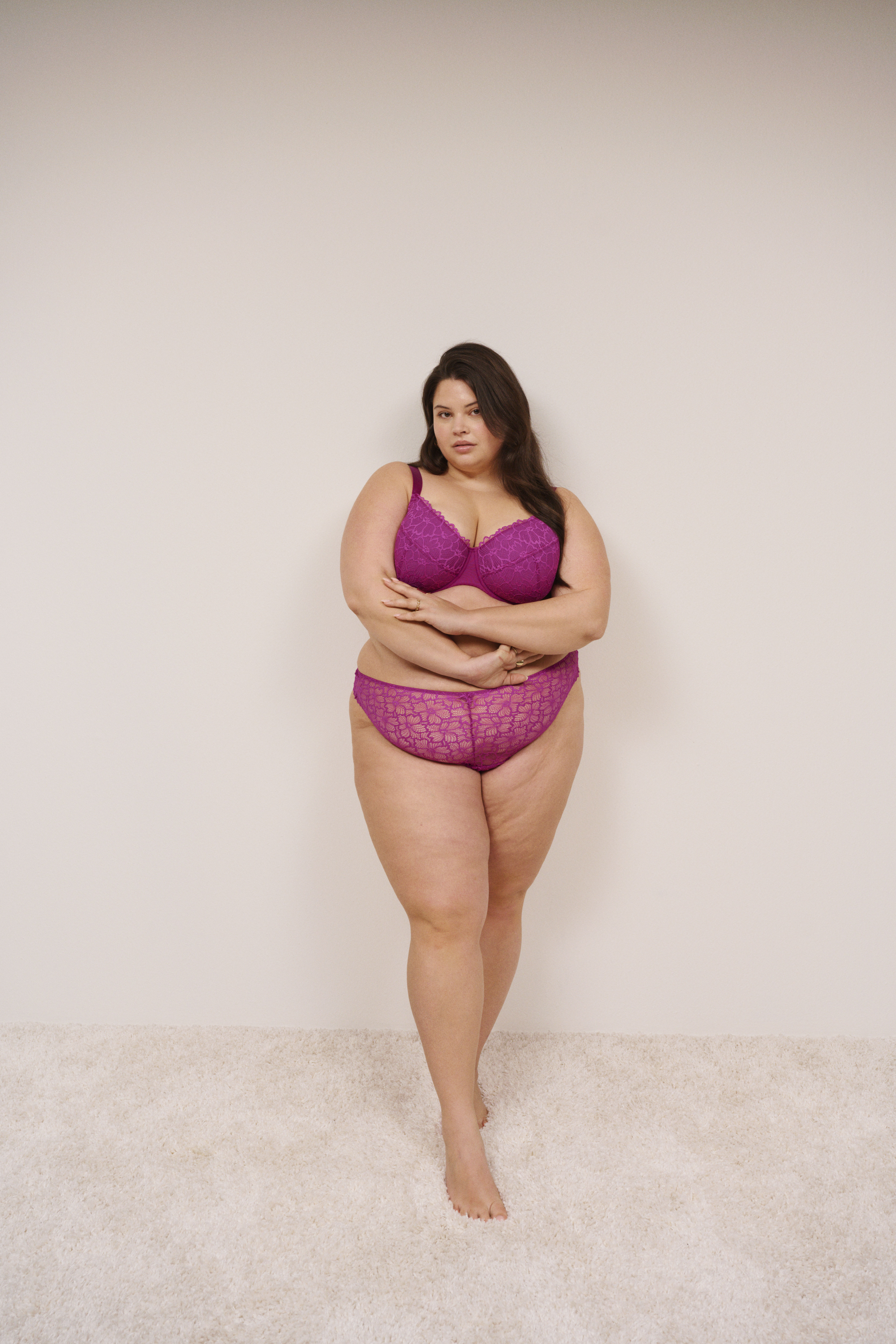 ZizzifashionFeminine floral in fuchsia, , Model