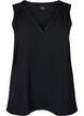 Sleeveless top with wrinkle details, Black, Packshot image number 0