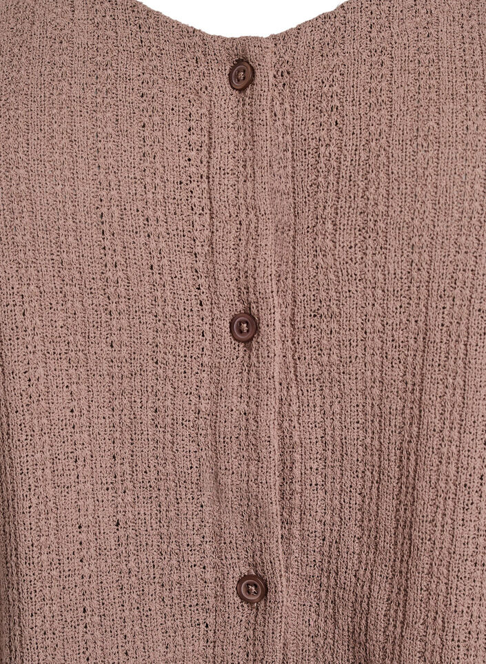 Jersey cardigan with short sleeves, Brown, Packshot image number 2