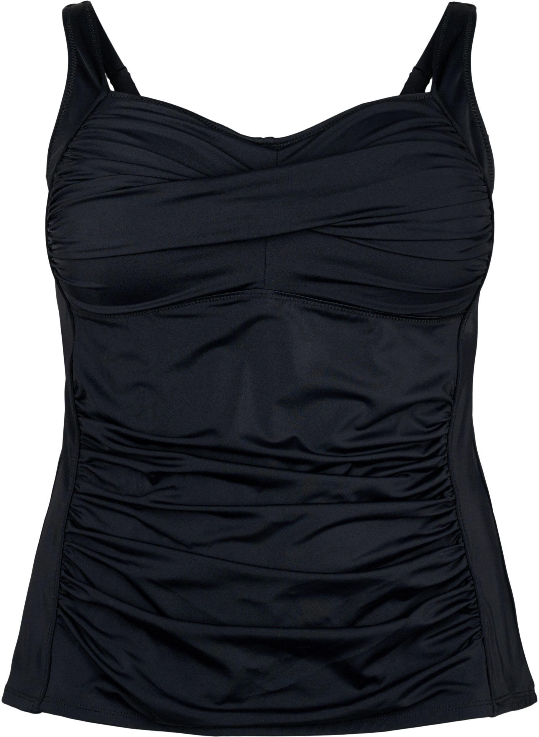 Zizzifashion Tankini with draping, Black, Packshot image number 0
