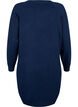 Melange knit dress with buttons, Navy Blazer Mel., Packshot image number 1