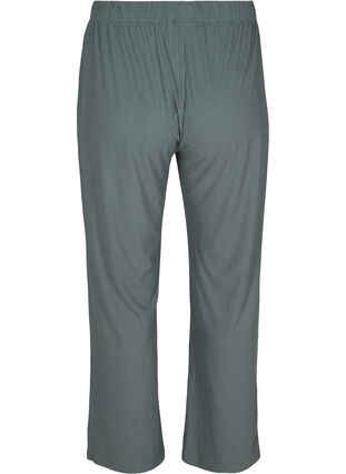 Loose trousers made from ribbed material, Balsam Green, Packshot image number 1