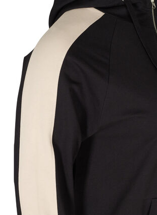 Sweatshirt with a hood and pocket, Black, Packshot image number 3