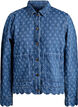 Denim jacket with a distressed pattern, Blue, Packshot image number 0