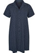 Cotton nightgown with button fastening, Blue, Packshot image number 0