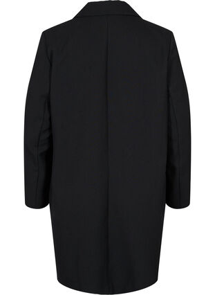 Classic coat with button fastening, Black, Packshot image number 1