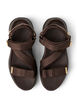 Comfortable sandal with Velcro and arch support, Brown, Packshot image number 2
