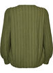 Textured jersey blouse with a balloon silhouette, Green, Packshot image number 1