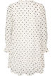 Viscose dress with ruffles and sheer sleeves, White, Packshot image number 1